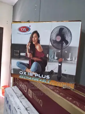 Photo - Brand New Sf-1618 OX Rechargeable Fan-18''