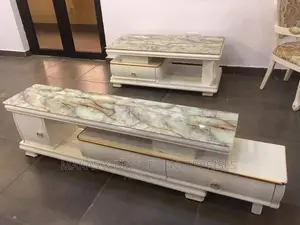 Marble Top Tv Console With Center Table