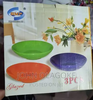 3set Colored Soup Plate