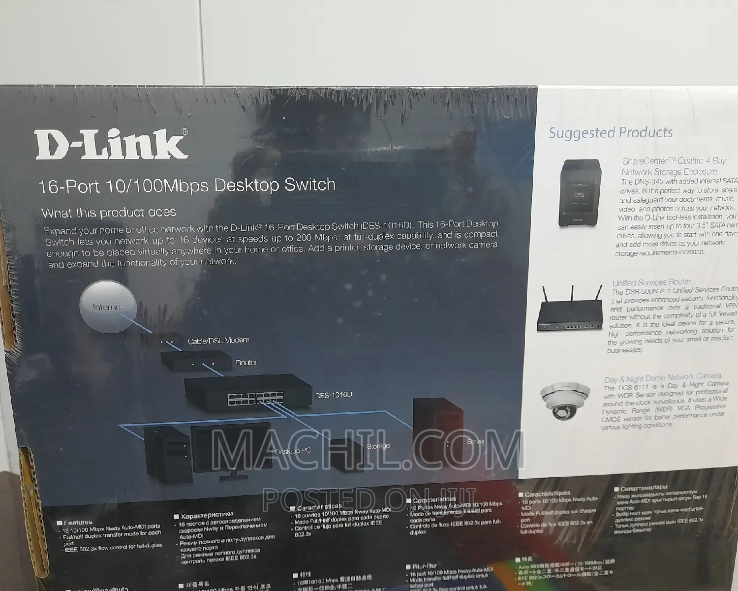 16-Port 10/100mbps Desktop Switch