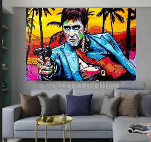 Scarface Tony Montana Oil Painting Canvas Print.