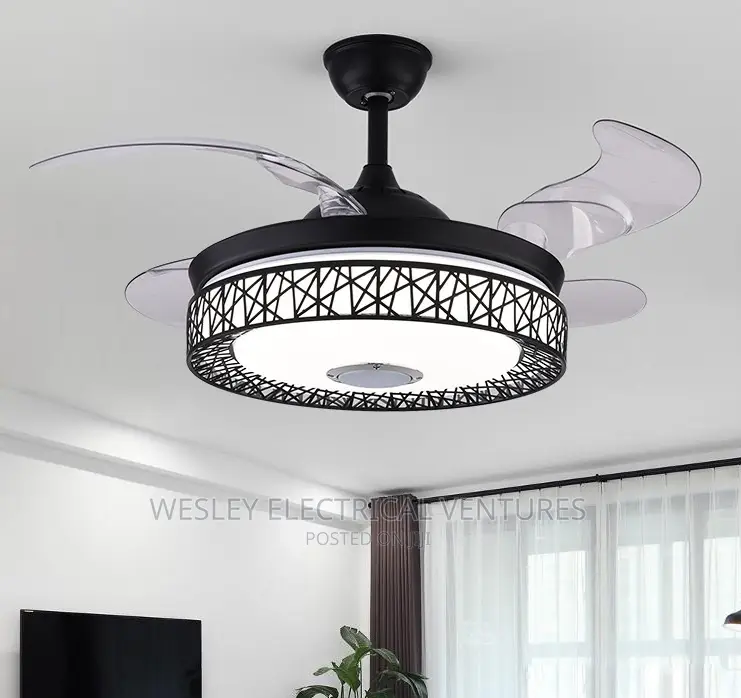 Led Chandelier Fanlight With Bt Mp3