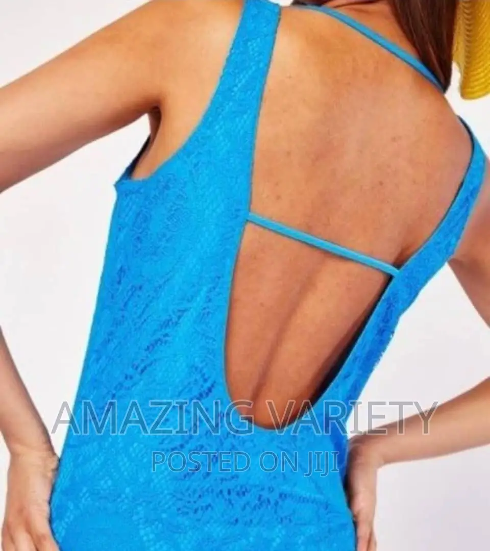 Net Long Open Back Gown