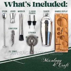 Mixology Bartender Kit:10-Piece Bartool Set Stand