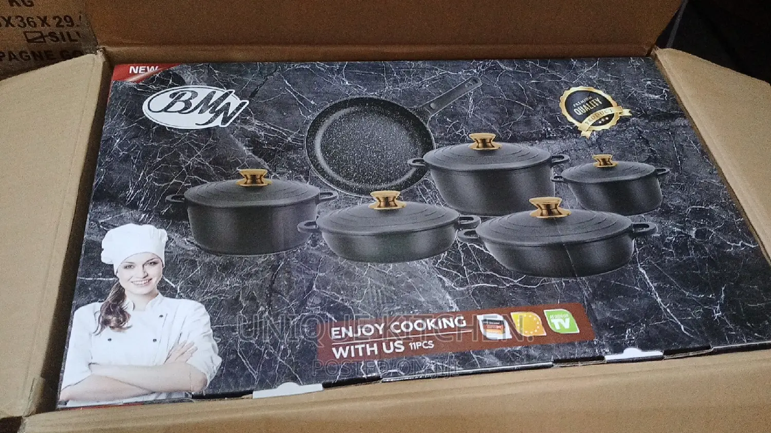 11 Pieces Granite Cookware Set/Pots