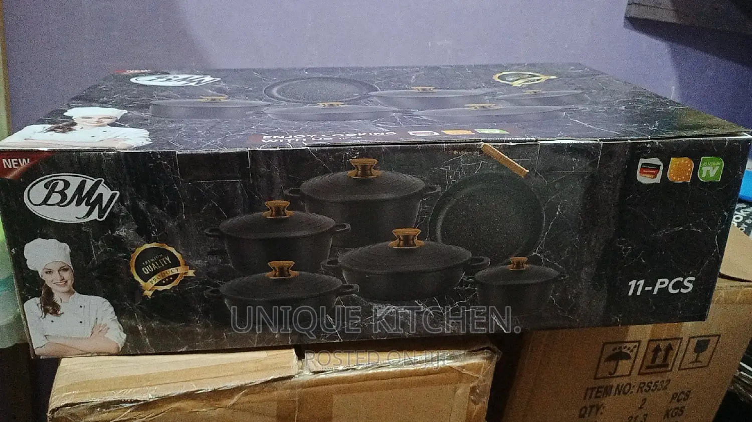11 Pieces Granite Cookware Set/Pots