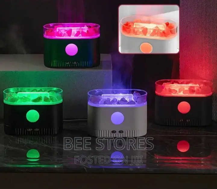 Natural Rock Flame Salt Stone Aromatic Diffuser Humidifier