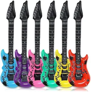 Inflatable Guitar Party Accessories - Assorted Colors