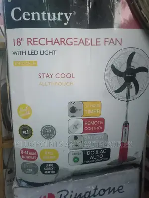 18" Century Rechargeable AC/Dc Fan +