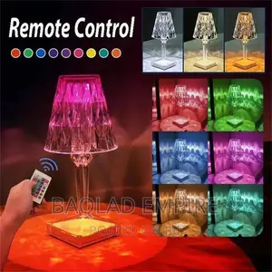 Crystal RGB Multicolor Table Lamp With Remote Control USB