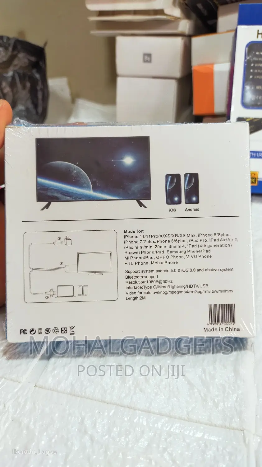 Phone to HDTV Cable(3 in 1)( Android Ios)