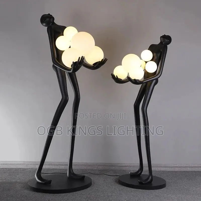 Creative Humanoid Art Sculpture Dance Goddess Floor Lamp