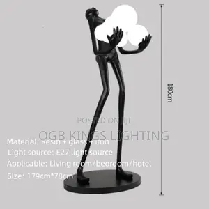 Creative Humanoid Art Sculpture Dance Goddess Floor Lamp