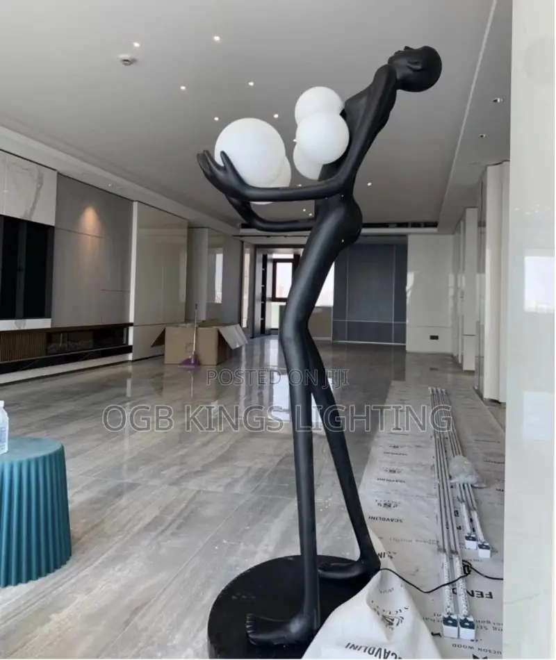 Creative Humanoid Art Sculpture Dance Goddess Floor Lamp