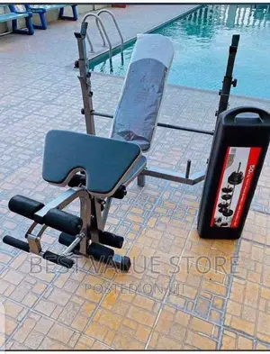 Commercial Weight Bench With 50kg Chrome Dumbbells