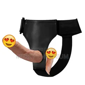 Vibrating Double Penis Strapon Dildo Harness Belt