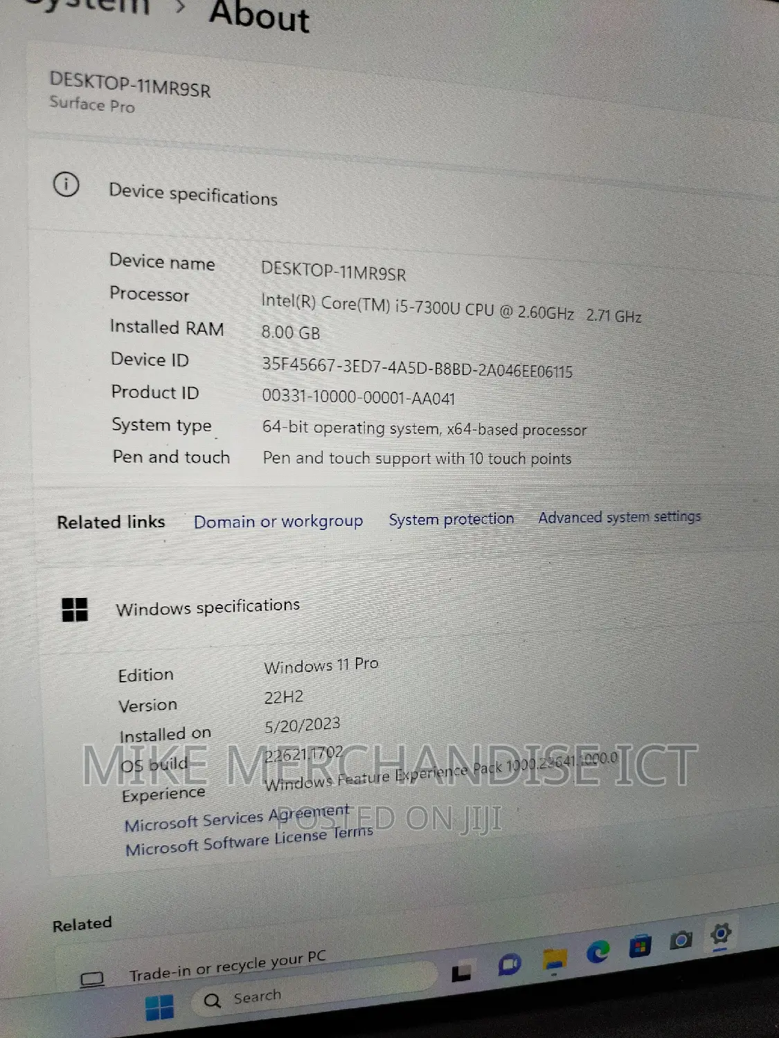 Laptop Microsoft Surface Pro 8GB Intel Core I5 SSD 256GB