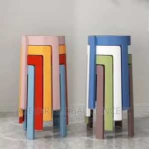 Nordic Household Dining Stool Chair Thickened Simple Plastic