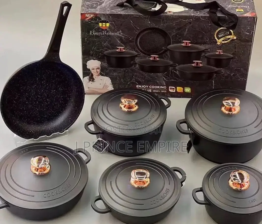 6 Set Original Cast Iron Die Granite Cookware