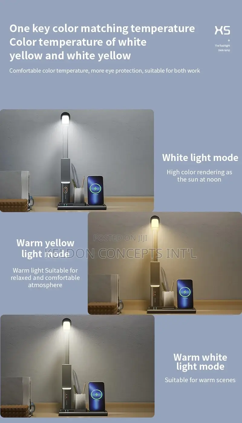 New Multi-Purpose Desk Lamp Wireless Removable Charger