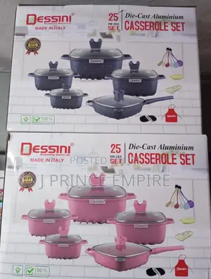 Dessini Non Stick Pot + Apron+ Cooking Spoons +Lid Ear