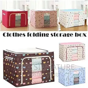 66litre Cloth Folding Storage Box With Steel Frame