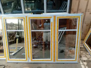Three Panels Aluminum Casement Window With Inner Net Only