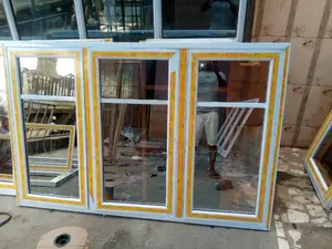 Three Panels Aluminum Casement Window With Inner Net Only