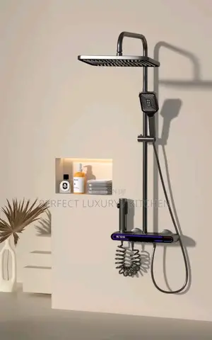 LED Thermostatic Luxury Grey Shower