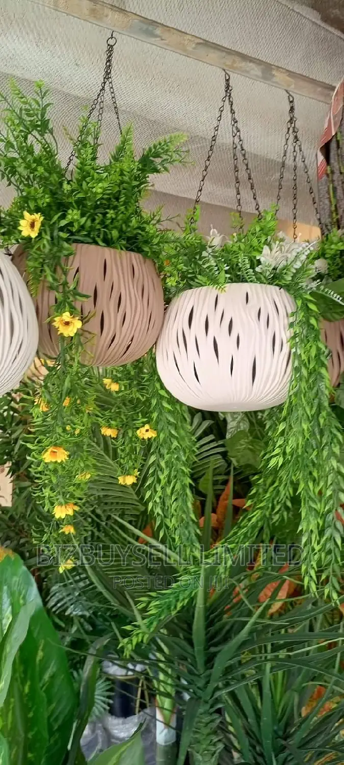 Hanging Flowers and Vase.
