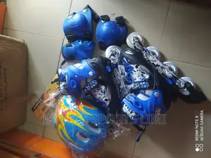 Children Skating Shoes With Helmet, Knee and Elbow Support.