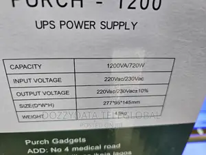 Purch 1200VA Ups Power Supply