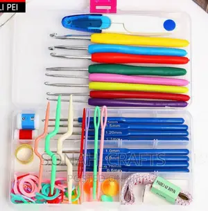Set of Crochet Hooks in Case
