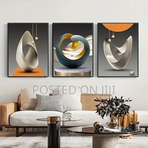 3 In1 Set of HD Abstract Printed Frames