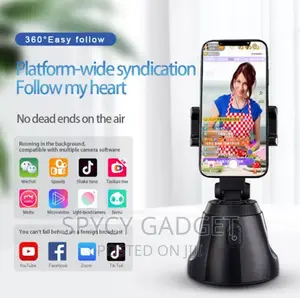 Object Face Tracking 360* Phone Holder With Bluetooth