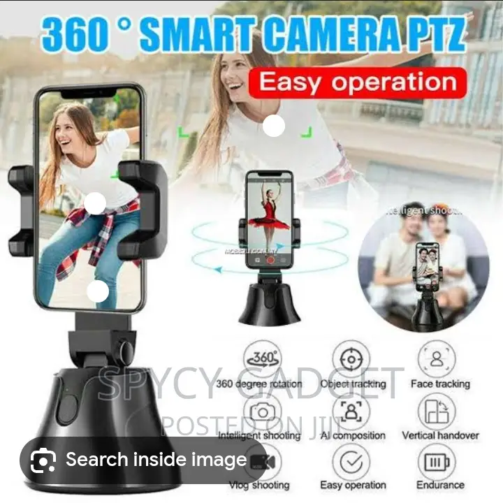 Object Face Tracking 360* Phone Holder With Bluetooth
