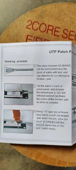 24 Ports Cat6 UTP Patch Panel for Networking Installation