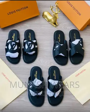 Louis Vuitton Leather Slipers