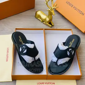 Louis Vuitton Leather Slipers