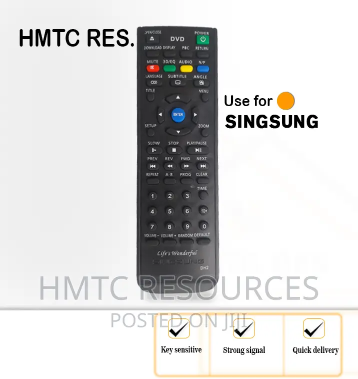 Sinsung Disc Player(Dvd) Remote Control