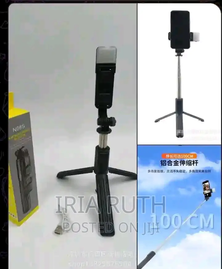 Selfie TRIPOD With Bluetooth,Phone Holder With LED LIGHTS