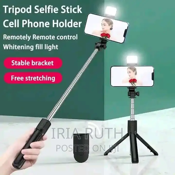 Selfie TRIPOD With Bluetooth,Phone Holder With LED LIGHTS