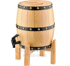 Wood Beer Barrel Dispenser 3 Litres