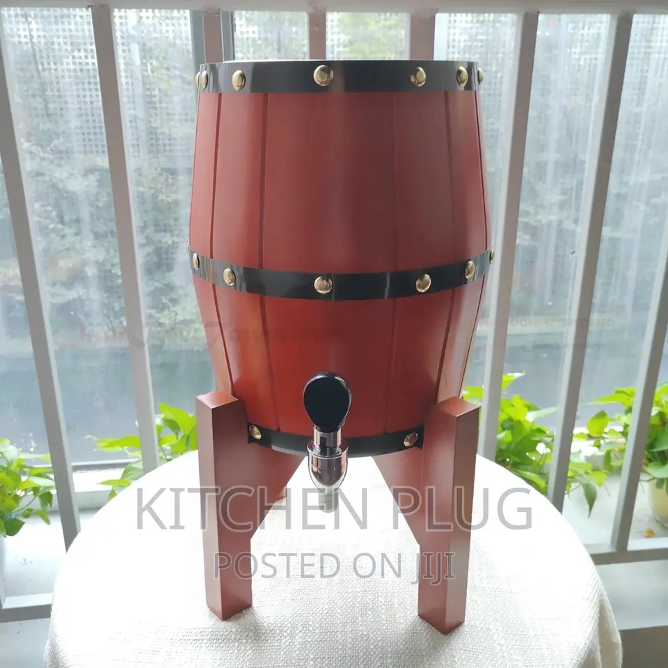Wood Beer Barrel Dispenser 3 Litres