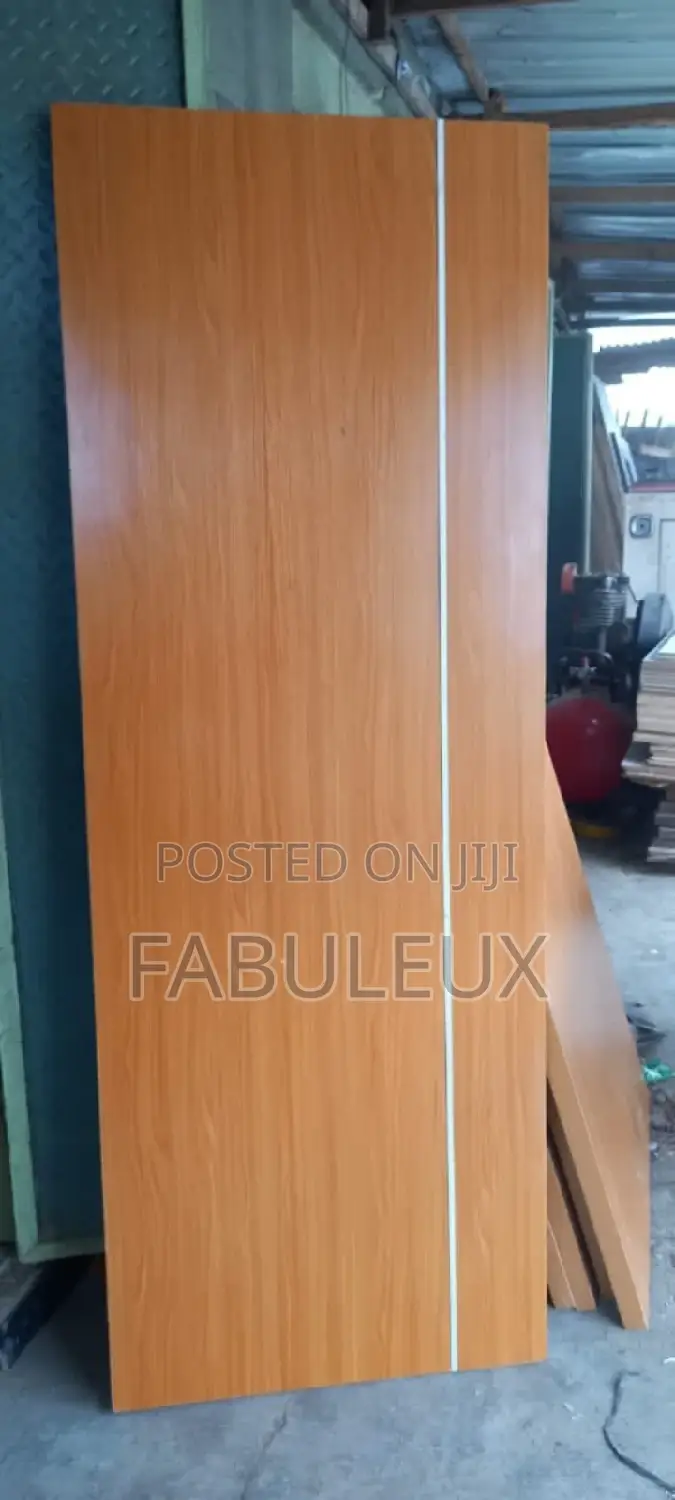 Chromed HDF Door With Complete Frame and Architrave