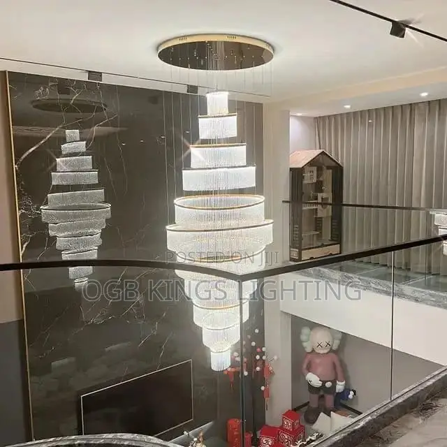 Duplex Building Light Luxury Crystal Chandelier Lighting