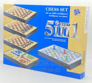 Unique 5in1 Chess Magnetic Board Set Games