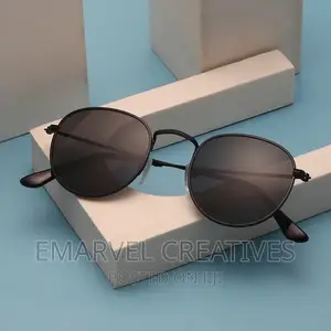 Photo - Classic Round Sunglasses Designer Metal Mirror Sun Glasses