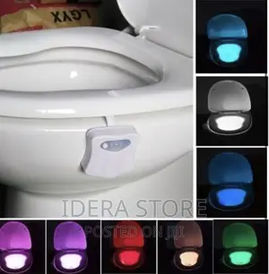 Motion Sensor LED Toilet Seat Cover Light Bowl Lamp, 8 Color