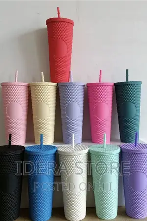 Studded Cup With Straw